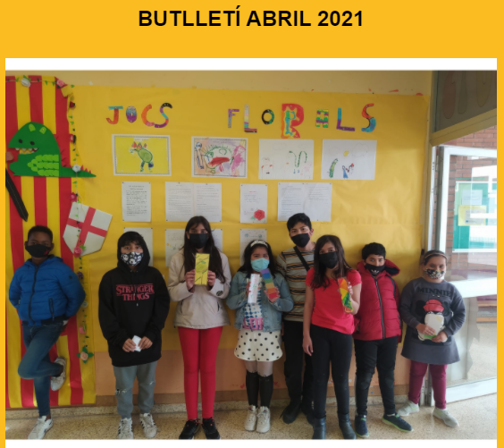 Portada del butlletí de abril 2021