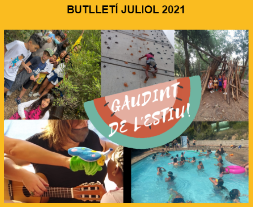 Portada del butlletí de juliol 2021